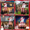 image10FT Outdoor Christmas Inflatables SnowmanXmas Blow Ups Sitting Snowman with Builtin LED Lights Cute Christmas Inflatable for Rooftop Yard Lawn Garden Holiday Party Decor