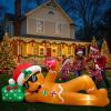 imageOurWarm 10 FT Christmas Inflatable Outdoor Decoration Lying Gingerbread Inflatable Christmas Blow Up Yard Decorations with LED Lights Inflatable Gingerbread Man for Yard Lawn Garden Roof Decor