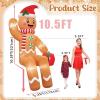 imageOurWarm 10FT Giant Christmas Inflatables Outdoor Decorations Sitting Gingerbread Inflatable Builtin LED Lights Gingerbread Blow Up Yard Decorations for Roof Garden Lawn Home Xmas Holiday Party10FT Gingerbread