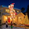 imageOurWarm 10FT Giant Christmas Inflatables Outdoor Decorations Sitting Gingerbread Inflatable Builtin LED Lights Gingerbread Blow Up Yard Decorations for Roof Garden Lawn Home Xmas Holiday Party10FT Gingerbread