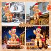 imageOurWarm 10FT Giant Christmas Inflatables Outdoor Decorations Sitting Gingerbread Inflatable Builtin LED Lights Gingerbread Blow Up Yard Decorations for Roof Garden Lawn Home Xmas Holiday Party10FT Gingerbread