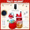 imageOurWarm 5FT Christmas Inflatable Decoration Outdoor Inflatable Santa with Built LED Lights Outdoor Festive Decoration Decoration for Yard Lawn Garden and Party