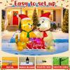 imageOurWarm 5FT Funny Christmas Inflatables Dog Cat Holding Banner Christmas Blow up Yard Decorations with LED Lights Xmas Inflatable Christmas Decorations Outdoor for Lawn Garden Party Holiday Decor