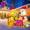 imageOurWarm 5FT Funny Christmas Inflatables Dog Cat Holding Banner Christmas Blow up Yard Decorations with LED Lights Xmas Inflatable Christmas Decorations Outdoor for Lawn Garden Party Holiday Decor