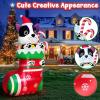 imageOurWarm 6FT Christmas Inflatables Dog in Stocking Christmas Blow Up Yard Decorations with Built in LED Lights and Candy Cane Xmas Inflatables Outdoor Decorations for Party Holiday Garden Lawn