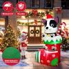 imageOurWarm 6FT Christmas Inflatables Dog in Stocking Christmas Blow Up Yard Decorations with Built in LED Lights and Candy Cane Xmas Inflatables Outdoor Decorations for Party Holiday Garden Lawn