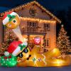 imageOurWarm 10 FT Christmas Inflatable Outdoor Decoration Lying Gingerbread Inflatable Christmas Blow Up Yard Decorations with LED Lights Inflatable Gingerbread Man for Yard Lawn Garden Roof Decor
