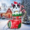 imageOurWarm 6FT Christmas Inflatables Dog in Stocking Christmas Blow Up Yard Decorations with Built in LED Lights and Candy Cane Xmas Inflatables Outdoor Decorations for Party Holiday Garden Lawn
