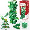 imageOurWarm Wooden Blocks Stacking Game Tumbling Tower and Balance Christmas Board Games Family Games for Kids and Adults Ages 6 Christmas Tree Wood Blocks Party Kid Games for Family