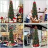imageOurWarm 75ft Prelit Slim Christmas Tree with 350 LED Lights 900 Branch Tips Solid Metal Stand 55 Pine Cones 55 Berries Xmas Tree for Home and Office