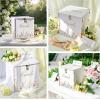 imageOurWarm White Wedding Card Box with Lock PVC Gift Card Box for Wedding Decorations Reception Money Gift Boxes for Party Baby Shower Anniversary Bridal Graduation Decor