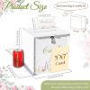 imageOurWarm White Wedding Card Box with Lock PVC Gift Card Box for Wedding Decorations Reception Money Gift Boxes for Party Baby Shower Anniversary Bridal Graduation Decor