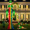 imageOurWarm 8FT St Patricks Day Inflatables Outdoor Decoration Sitting Inflatable Leprechaun with 3m Rainbow St Patricks Day Blow up Leprechaun Inflatable Yard Decor with LED Lights for Roof Porch