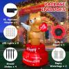 image:imageOurWarm 6FT Valentine Inflatables Outdoor Decorations Rotating Angel Bear Valentines Inflatables with Wings Cute Valentines Day Blow up Inflatable with LED Lights for Yard Lawn Party Wedding Decor6FT Valentines Inflatable Bear