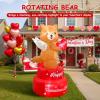 image:imageOurWarm 6FT Valentine Inflatables Outdoor Decorations Rotating Angel Bear Valentines Inflatables with Wings Cute Valentines Day Blow up Inflatable with LED Lights for Yard Lawn Party Wedding Decor6FT Valentines Inflatable Bear