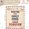 image:imageOurWarm Anniversary Couple Gifts for Women Soft Fleece Throw Blanket 50x60 in Birthday Wedding Romantic Gifts for Wife Husband Girlfriend Boyfriend I Love You Present Gift for Him Her