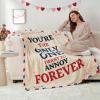 image:imageOurWarm Anniversary Couple Gifts for Women Soft Fleece Throw Blanket 50x60 in Birthday Wedding Romantic Gifts for Wife Husband Girlfriend Boyfriend I Love You Present Gift for Him Her
