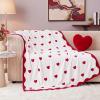 image:imageOurWarm Anniversary Couple Gifts for Women Soft Fleece Throw Blanket Snuggle Sac Heart Love Throw Blanket 50x60 in Birthday Wedding Romantic Gifts for Her Wife Girlfriend Husband Boyfriend Present