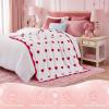 image:imageOurWarm Anniversary Couple Gifts for Women Soft Fleece Throw Blanket Snuggle Sac Heart Love Throw Blanket 50x60 in Birthday Wedding Romantic Gifts for Her Wife Girlfriend Husband Boyfriend Present