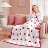 image:imageOurWarm Anniversary Couple Gifts for Women Soft Fleece Throw Blanket Snuggle Sac Heart Love Throw Blanket 50x60 in Birthday Wedding Romantic Gifts for Her Wife Girlfriend Husband Boyfriend Present