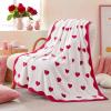 image:imageOurWarm Anniversary Couple Gifts for Women Soft Fleece Throw Blanket Snuggle Sac Heart Love Throw Blanket 50x60 in Birthday Wedding Romantic Gifts for Her Wife Girlfriend Husband Boyfriend Present