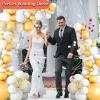 image:imageOurWarm Balloon Arch Kit with Balloon Pump Electric 82FT amp 5FT Gold Half Balloon Arch Stand with Base Free Bending Arch Frame Backdrop for Wedding Birthday Party Baby Shower Graduation DecorationGold Half Balloon Arch