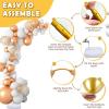 image:imageOurWarm Balloon Arch Kit with Balloon Pump Electric 82FT amp 5FT Gold Half Balloon Arch Stand with Base Free Bending Arch Frame Backdrop for Wedding Birthday Party Baby Shower Graduation DecorationGold Half Balloon Arch