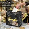 image:imageOurWarm Black Wedding Card Box with Acrylic Window PVC Gift Card Box for Wedding Decorations Reception Envelope Money Gift Boxes for Party Graduation Birthday Baby Shower Anniversary Bridal Decor