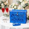 image:imageOurWarm Black Wedding Card Box with Lock Elegant PVC Card Boxes for Wedding Decorations for Reception Secure amp Versatile Gift Boxes Ideal as Honeymoon Fund Box for Parties and EventsBlue