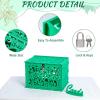 image:imageOurWarm Black Wedding Card Box with Lock Elegant PVC Card Boxes for Wedding Decorations for Reception Secure amp Versatile Gift Boxes Ideal as Honeymoon Fund Box for Parties and EventsGreen