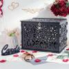 image:imageOurWarm Black Wedding Card Box with Lock Elegant PVC Card Boxes for Wedding Decorations for Reception Secure amp Versatile Gift Boxes Ideal as Honeymoon Fund Box for Parties and EventsBlack