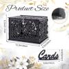 image:imageOurWarm Black Wedding Card Box with Lock Elegant PVC Card Boxes for Wedding Decorations for Reception Secure amp Versatile Gift Boxes Ideal as Honeymoon Fund Box for Parties and EventsBlack