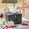 image:imageOurWarm Black Wedding Card Box with Lock Elegant PVC Card Boxes for Wedding Decorations for Reception Secure amp Versatile Gift Boxes Ideal as Honeymoon Fund Box for Parties and EventsBlack