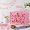 image:imageOurWarm Black Wedding Card Box with Lock Elegant PVC Card Boxes for Wedding Decorations for Reception Secure amp Versatile Gift Boxes Ideal as Honeymoon Fund Box for Parties and EventsPink