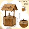 image:imageOurWarm Brown Wood Wishing Well Wedding Card Box for Reception Rustic Wooden Boxes Money Gift Card Box for Party Wedding Decorations Birthday amp Baby Shower DecorBrown