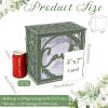 image:imageOurWarm Green Wedding Card Box for Receptions PVC Gift Card Box for Wedding with Acrylic Windows Envelope Money Gift Box for Anniversary Bridal Baby Showers Graduation Birthday Party