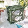 image:imageOurWarm Green Wedding Card Box for Receptions PVC Gift Card Box for Wedding with Acrylic Windows Envelope Money Gift Box for Anniversary Bridal Baby Showers Graduation Birthday Party