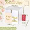 image:imageOurWarm Wedding Card Box with Lock Sage Green Acrylic Card Box for Wedding with 3D Raised Lettering Large Envelope Money Gift Card Box for Party Graduation Birthday Baby Shower Wedding DecorationsWhite