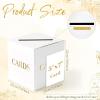 image:imageWedding Card Box with Gold Foil Lettering White Thickened Cardboard Money Gift Card Holder Large Envelope Card Box for Reception Bridal Shower Anniversary Birthday Graduation Party Decor