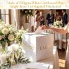 image:imageWedding Card Box with Gold Foil Lettering White Thickened Cardboard Money Gift Card Holder Large Envelope Card Box for Reception Bridal Shower Anniversary Birthday Graduation Party Decor