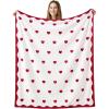image:imageOurWarm Anniversary Couple Gifts for Women Soft Fleece Throw Blanket Snuggle Sac Heart Love Throw Blanket 50x60 in Birthday Wedding Romantic Gifts for Her Wife Girlfriend Husband Boyfriend Present
