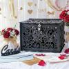 image:imageOurWarm Black Wedding Card Box with Lock Elegant PVC Card Boxes for Wedding Decorations for Reception Secure amp Versatile Gift Boxes Ideal as Honeymoon Fund Box for Parties and EventsBlack
