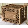 image:imageOurWarm Wedding Card Box with Lid Customized Rustic Wooden Hollow Rattan Pattern Envelope Money Card Holder for Wedding Reception Graduation Birthday Baby Shower Party Decor