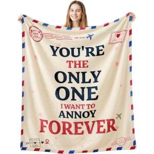 image:imageOurWarm Anniversary Couple Gifts for Women Soft Fleece Throw Blanket 50x60 in Birthday Wedding Romantic Gifts for Wife Husband Girlfriend Boyfriend I Love You Present Gift for Him Her