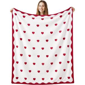 image:imageOurWarm Anniversary Couple Gifts for Women Soft Fleece Throw Blanket Snuggle Sac Heart Love Throw Blanket 50x60 in Birthday Wedding Romantic Gifts for Her Wife Girlfriend Husband Boyfriend Present