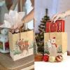 image:imageOurWarm 24 Pack Christmas Gift Bags with Matching Tags Kraft Holiday Gifts Bags with Festive Prints 9x7x4 Sturdy Christmas Goodie bags with Handle for Gifts to GiveParty FavorsGifts Wrapping