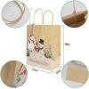 image:imageOurWarm 24 Pack Christmas Gift Bags with Matching Tags Kraft Holiday Gifts Bags with Festive Prints 9x7x4 Sturdy Christmas Goodie bags with Handle for Gifts to GiveParty FavorsGifts Wrapping