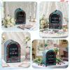 image:imageOurWarm Wooden Wedding Card Box for Party Navy Blue Gift Card Boxes with Acrylic Enamel Arch Window for Cards gift card box for Bridal Shower Baby Shower Graduation Party and Wedding Decor