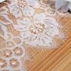 image:imageOurWarm 28 x 120 Inches Vintage Lace Wedding Table Runner White Floral Lace Table Runners for Rustic Chic Wedding Reception Table Decor Boho Wedding Bridal Shower Party Decorations