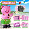 image:imageOurWarm 5FT Hawaiian Tropic Luau Party Decorations Inflatable Pig with Builtin LED Lights amp Blower Summer Blow Up Pig Dancing in Hula Skirt Tropical Inflatable for Yard Garden Beach Outdoor Decor
